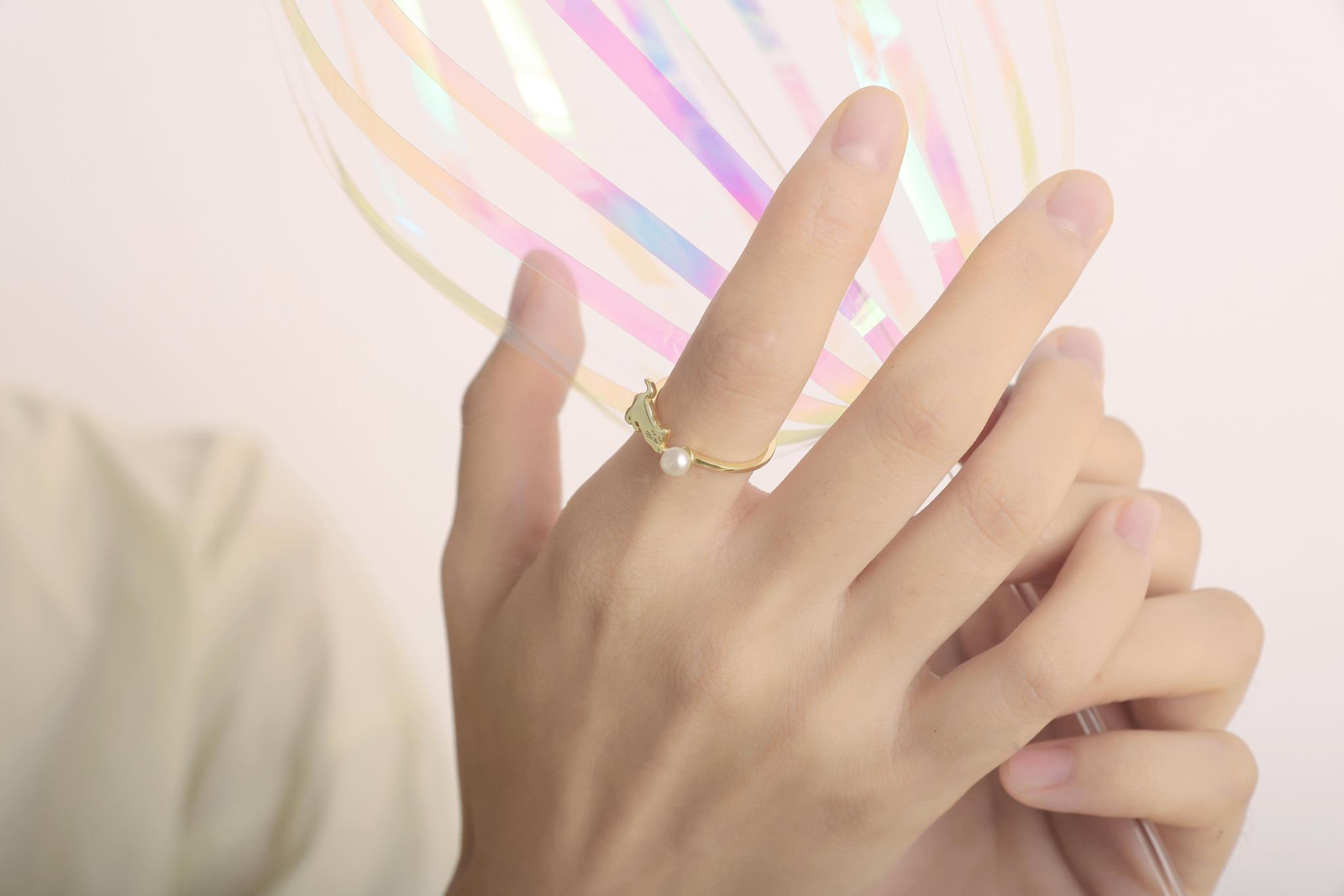 sdori【Pinkoi x SOU・SOU】珍珠純銀貓貓戒指