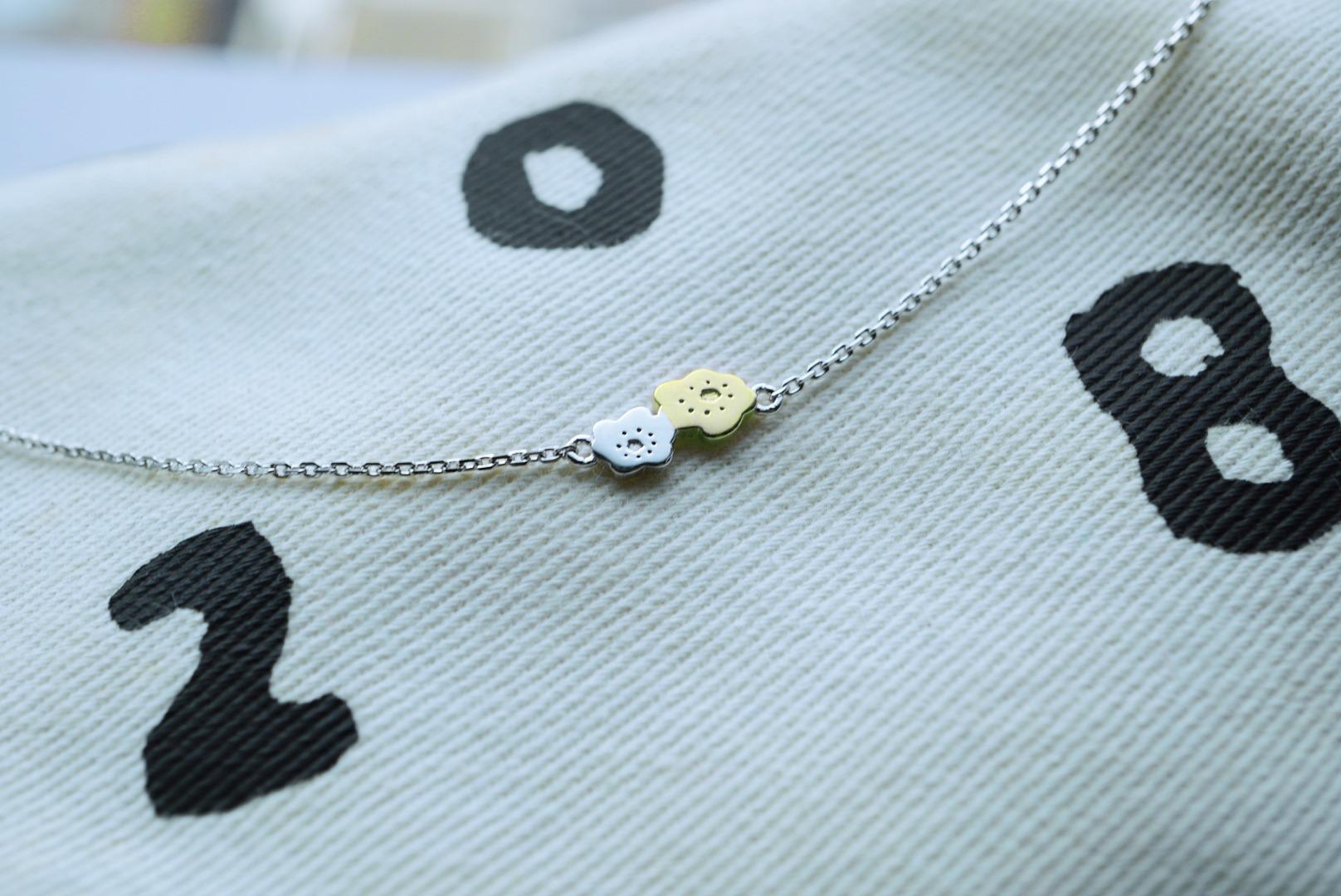 Sdori【Pinkoi x SOU・SOU】珍珠純銀系列/貓 珍珠純銀手鏈(18CM)$498