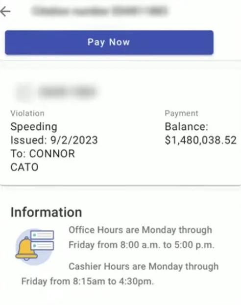 卡托收到148萬零38.52美元超速罰單。(互聯網)