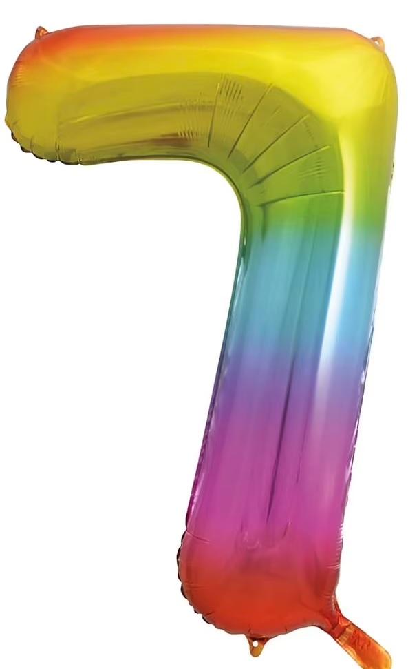 查納在FB貼出事件中同類「7」字鋁箔氣球的照片。 (互聯網)