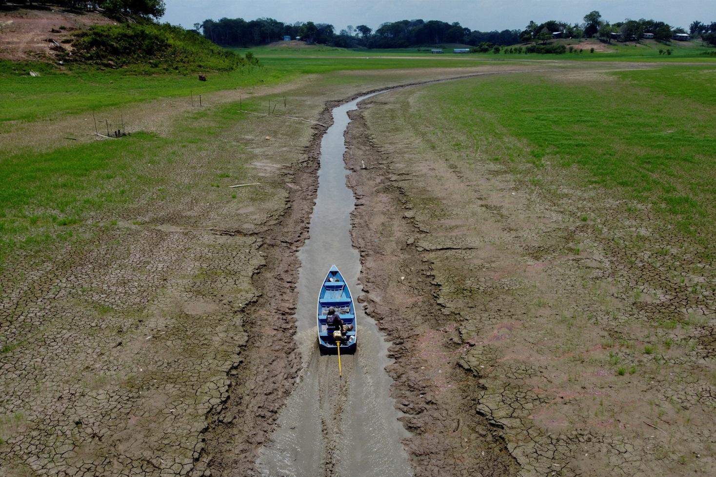 巴西亞馬遜州部分河流乾涸。(資料圖片)