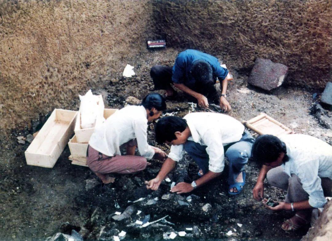 改革開放後,三星堆1號坑的發掘情況。(網上圖片)