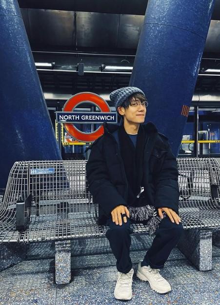 林家謙在抵達倫敦當日,已興奮打卡。