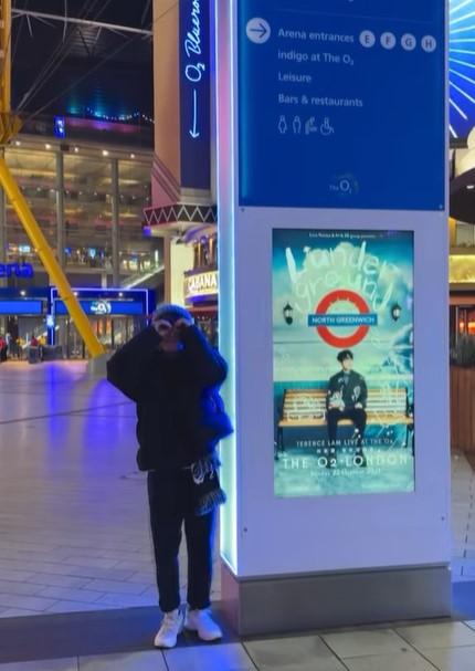 林家謙在抵達倫敦當日,已興奮打卡。