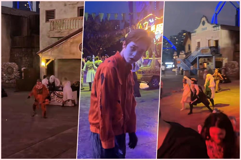 歡樂谷今年特別聘請了特多NPC,在園內不同地方扮演鬼怪短劇,不時走到歡眾席,帶來刺激的驚嚇體驗。(圖片來源:小紅書)