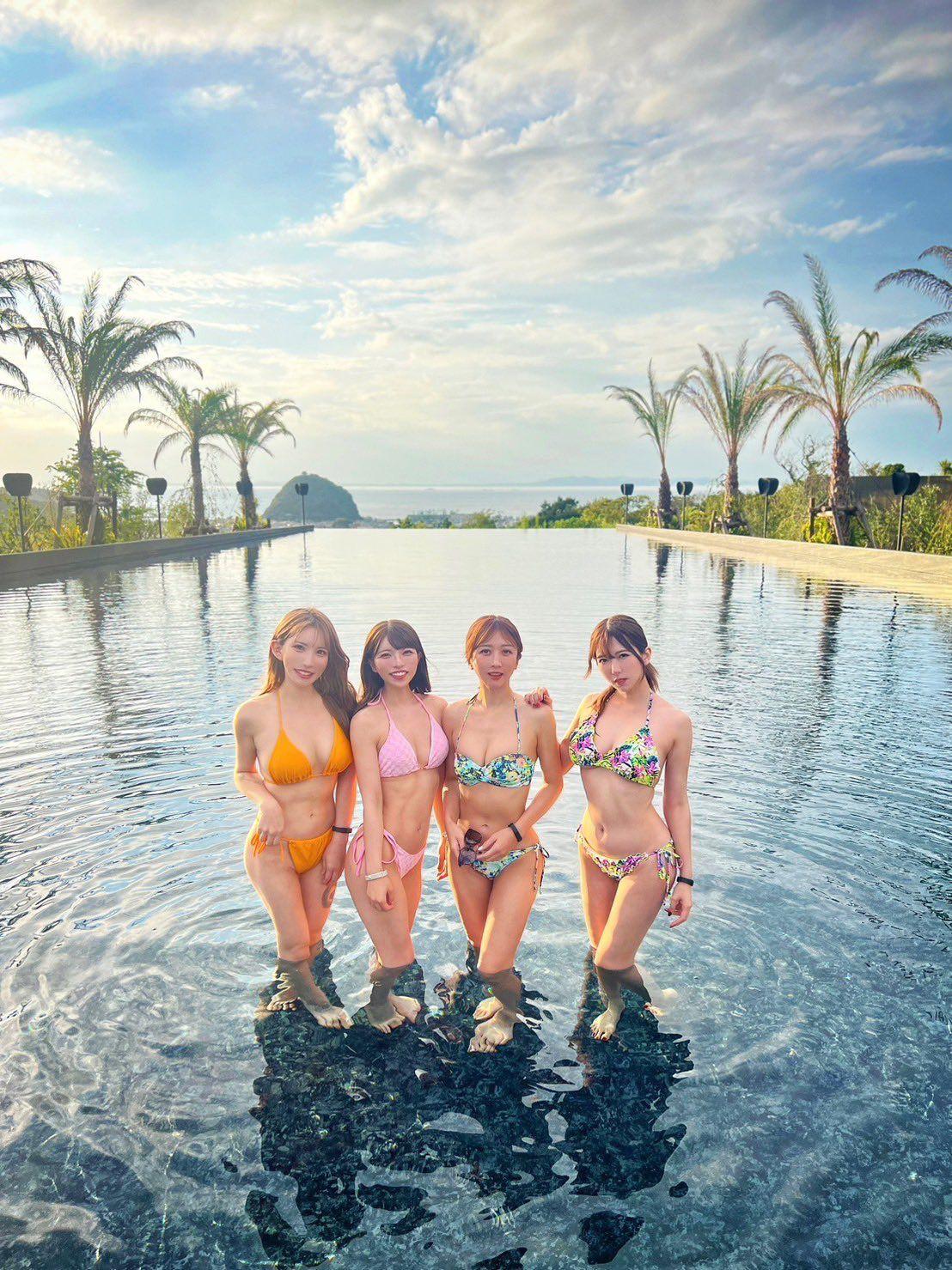 波多野結衣、大槻響、上原亞衣等齊到樂園玩水。