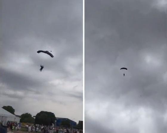 跳傘員從天而降。(互聯網)