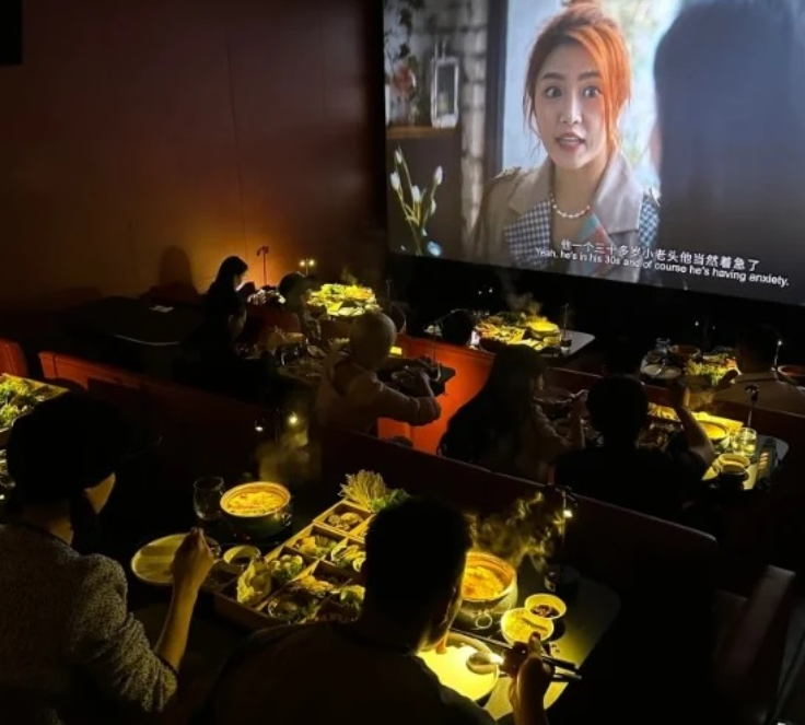 成為熱話的「火鍋戲院」。(互聯網)