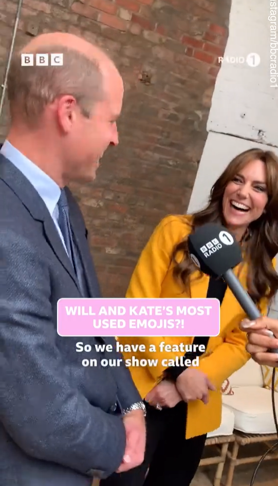 英國王室|威廉及凱特回答最愛的emoji是哪個。(互聯網)