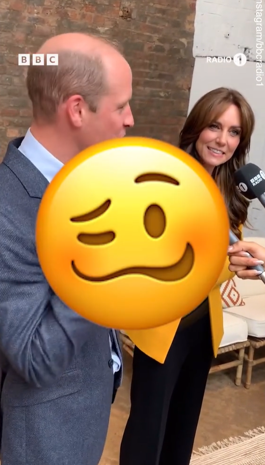 英國王室|威廉及凱特回答最愛的emoji是哪個。(互聯網)