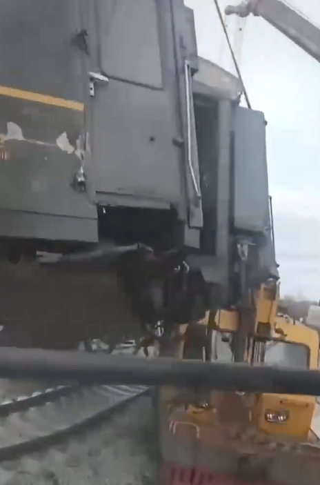 黑龍江鐵路意外令列車有車廂出軌(網上圖片)