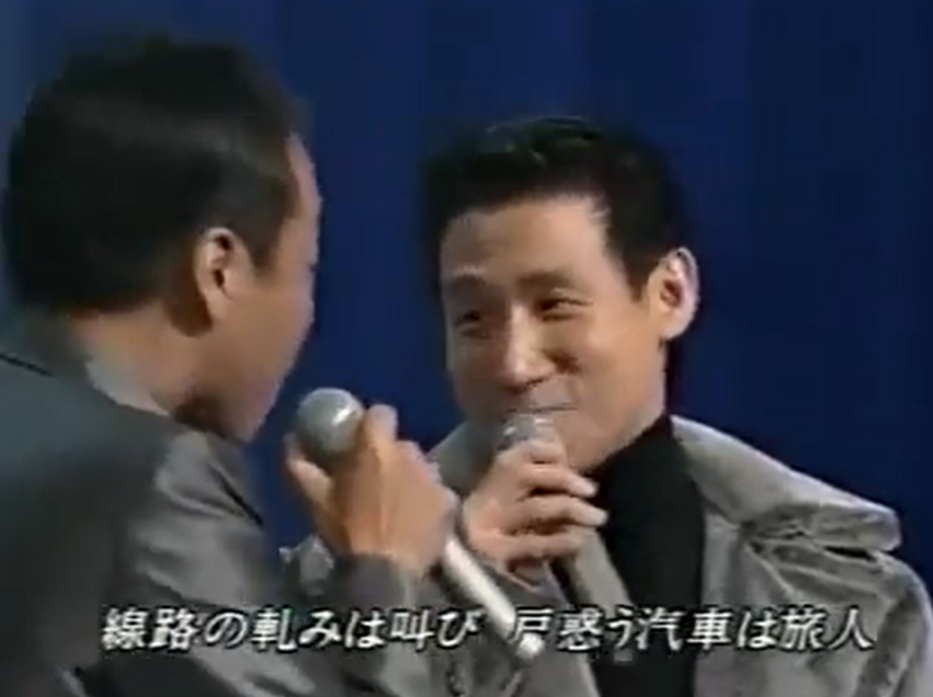 谷村新司曾與張國榮及張學友等香港歌手同台演唱(網上截圖)