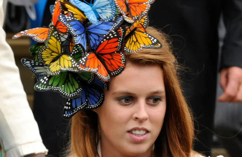 英國王室|碧翠絲公主另一頂獨特帽子。(互聯網)