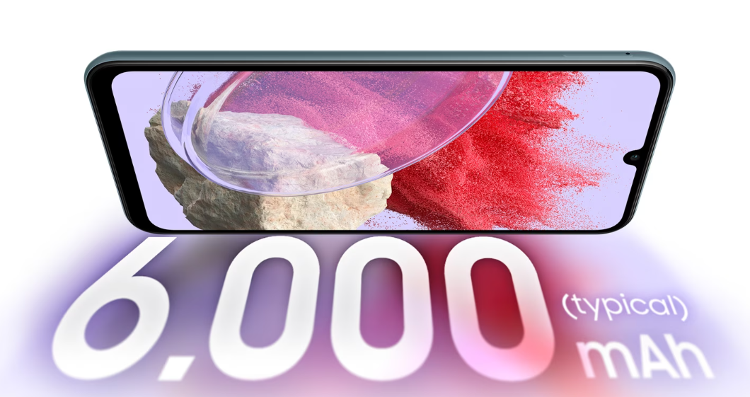 Samsung Galaxy M34 5G內置 6,000mAh 大電池(Samsung官網)