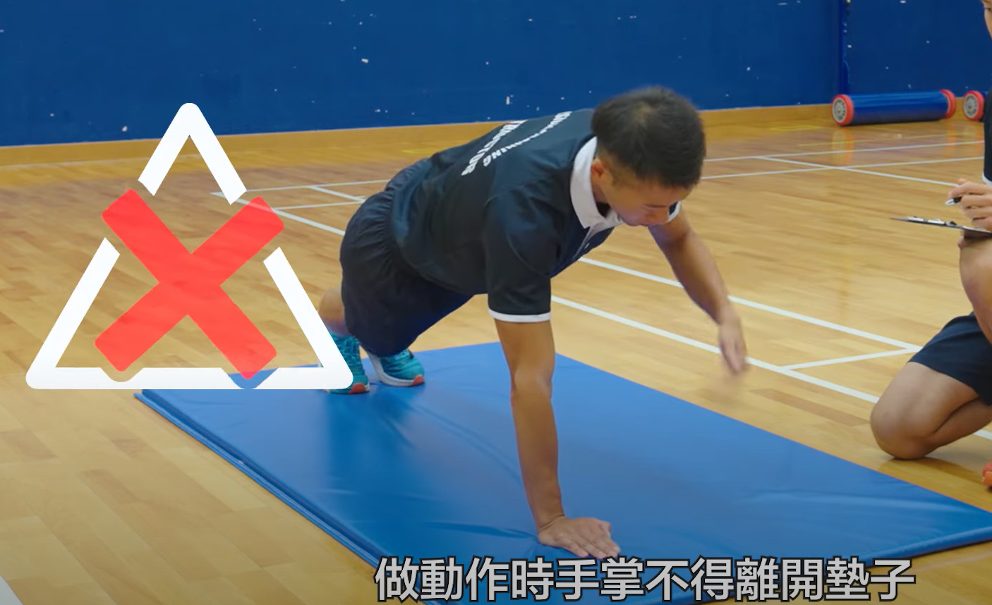 警察體能測試|掌上壓男、女子正確及錯誤示範動作(香港警務處)