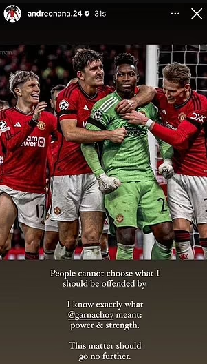 奧拿拿寫上:「我是否被冒犯不應由其他人決定,我非常清楚加拿祖的意思,是代表力量和強度。這件事應該到此為止。」