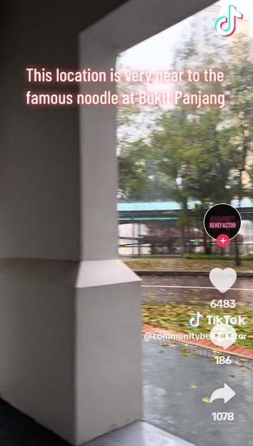 男子提示,地點靠近Bukit Panjang一間出名的麵店。(互聯網)