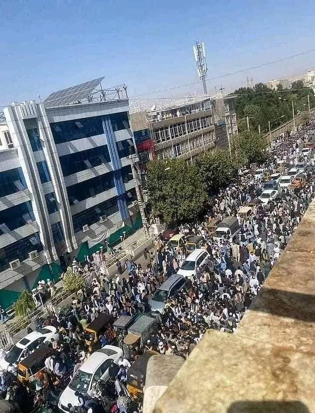 赫拉特大批居民湧上街暫避。(互聯網)