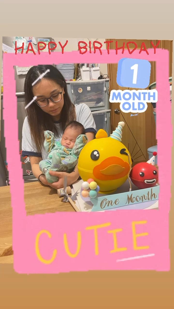 雯雯在賣廣告專用的帳戶上載與孻仔的合照。