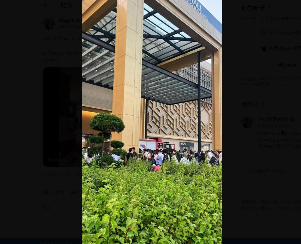 以巴衝突|民眾留在商場外。(互聯網)