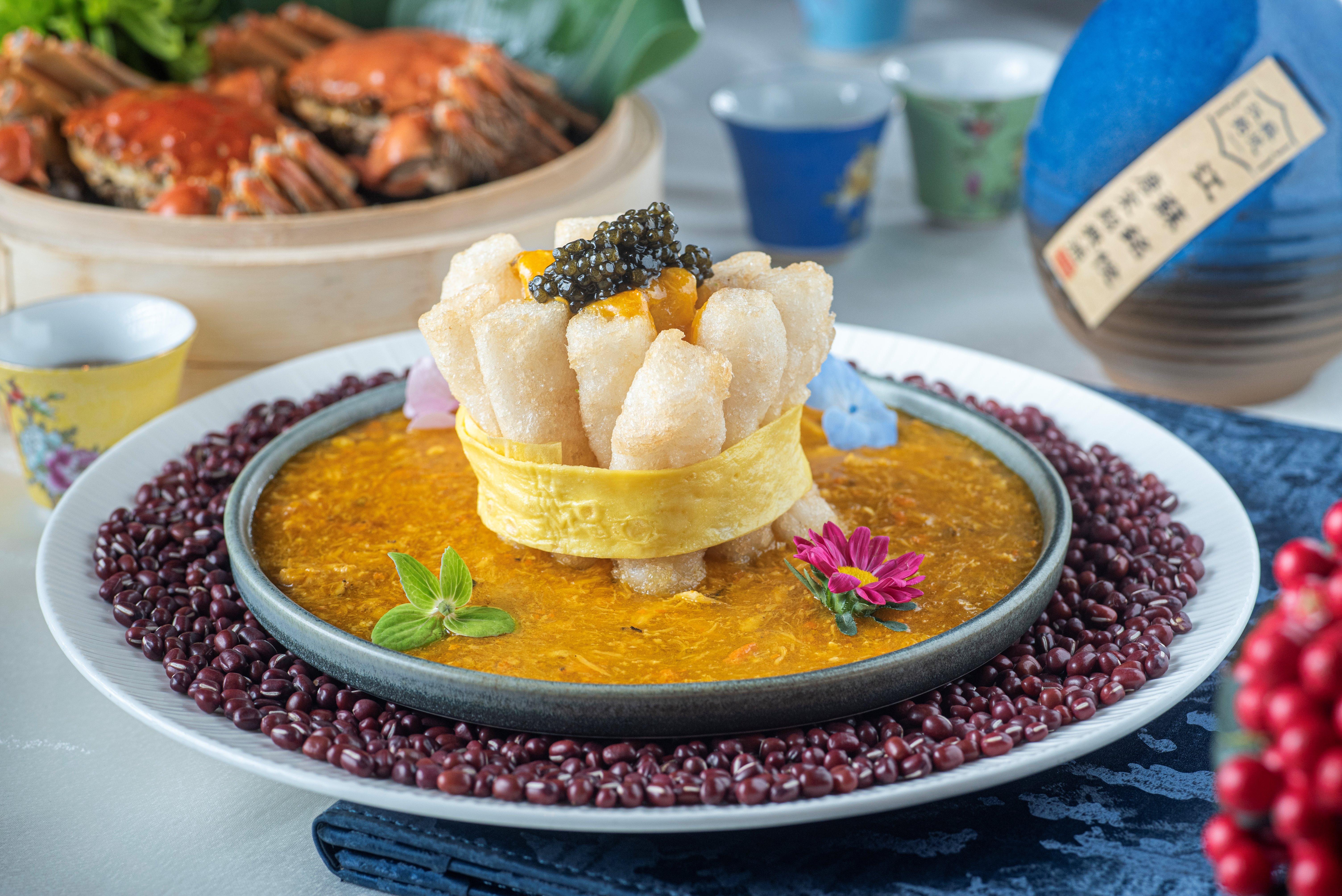 黑魚子蟹粉皇香煎手拉米腸