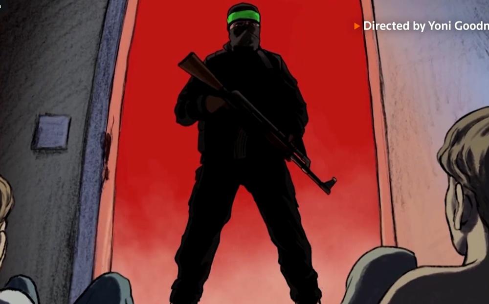 動畫將哈馬斯突襲以及其2名兒子被擄過程還原。(X)