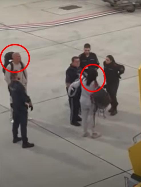 女方不斷責罵丈夫,還向對方撒了5,000英鎊紙幣洩憤。(YouTube)