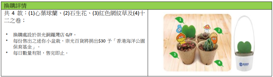 迷你小盆栽換購