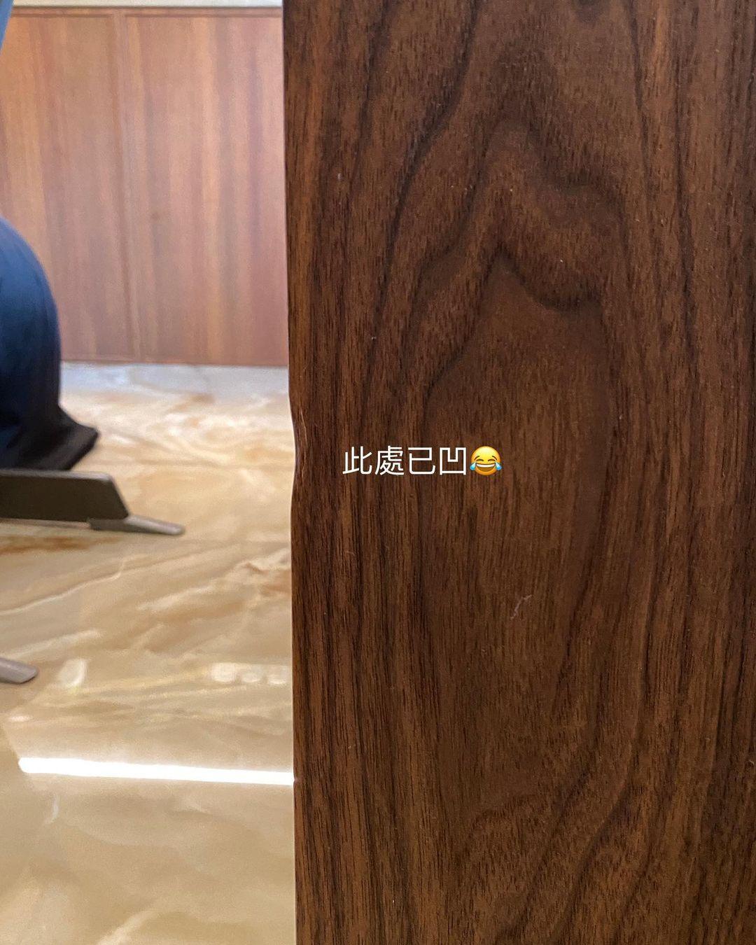 李璨琛同太太梁志瑩嘅5歲大女李元元(Lucy)因家居意外撞傷前額,並把木櫃撞凹(李元元IG)