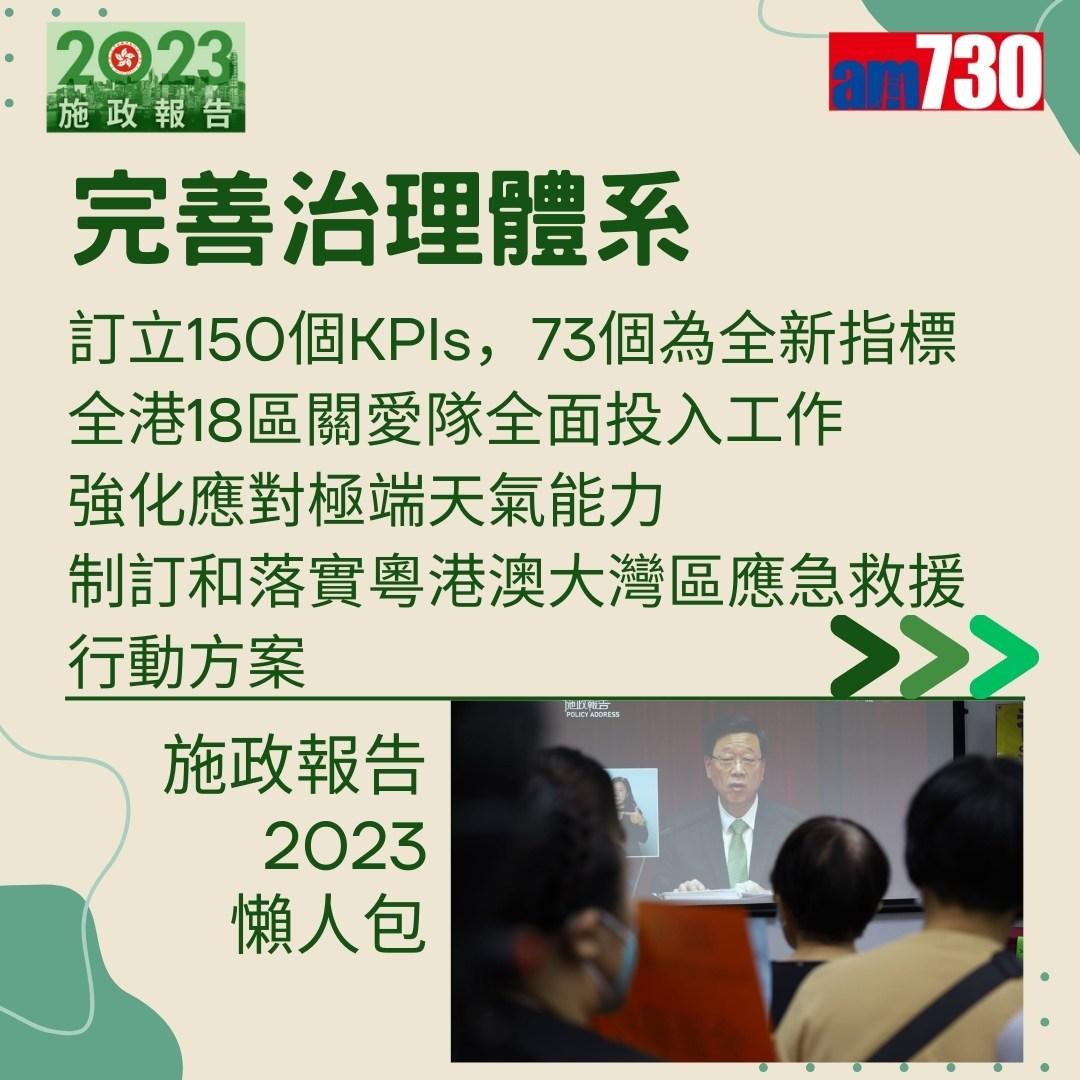 施政報告2023懶人包(am730製圖)