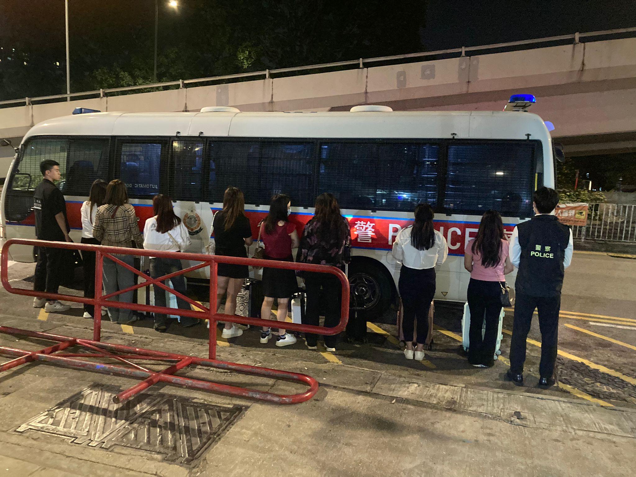 元朗警區聯同入境處掃黃 兩次行動共拘62名女子