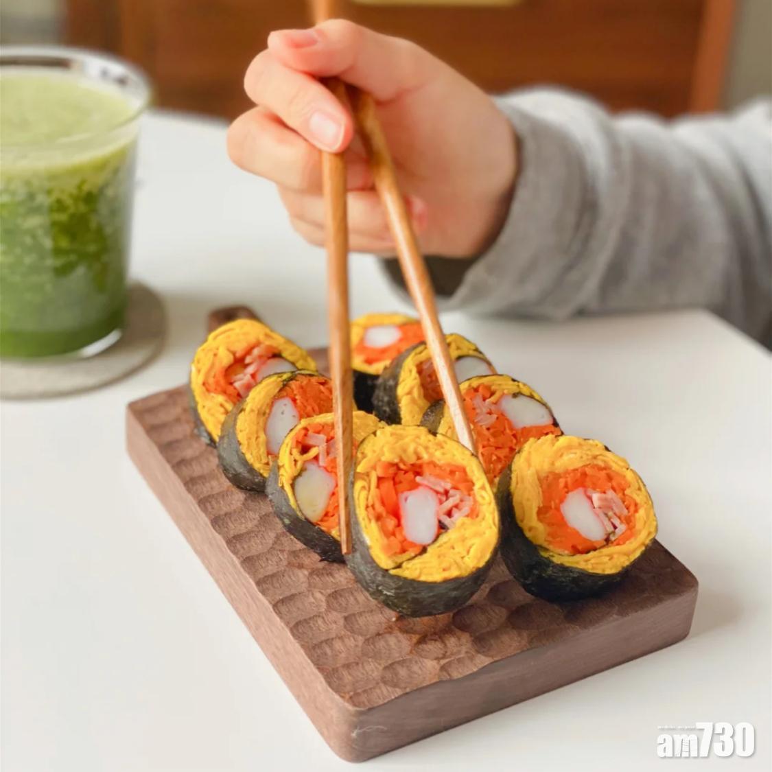 雞蛋食譜|低碳低脂 蟹柳紫菜包「蛋」「蛋卷」的顏色繽紛,用來打卡一流!