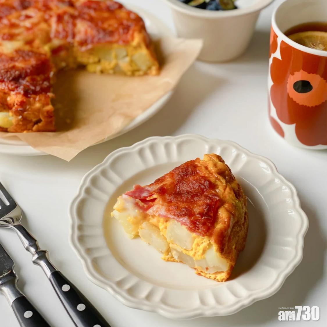 西班牙馬鈴薯蛋餅的馬鈴薯和雞蛋的味道十分合襯。