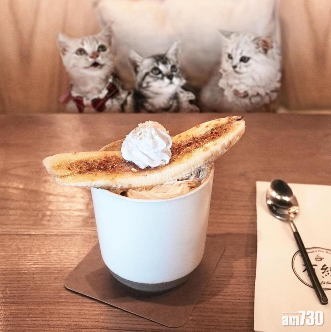 咖啡食譜|香蕉豆漿咖啡如果想擺盤的話,可以放上一整條香蕉。