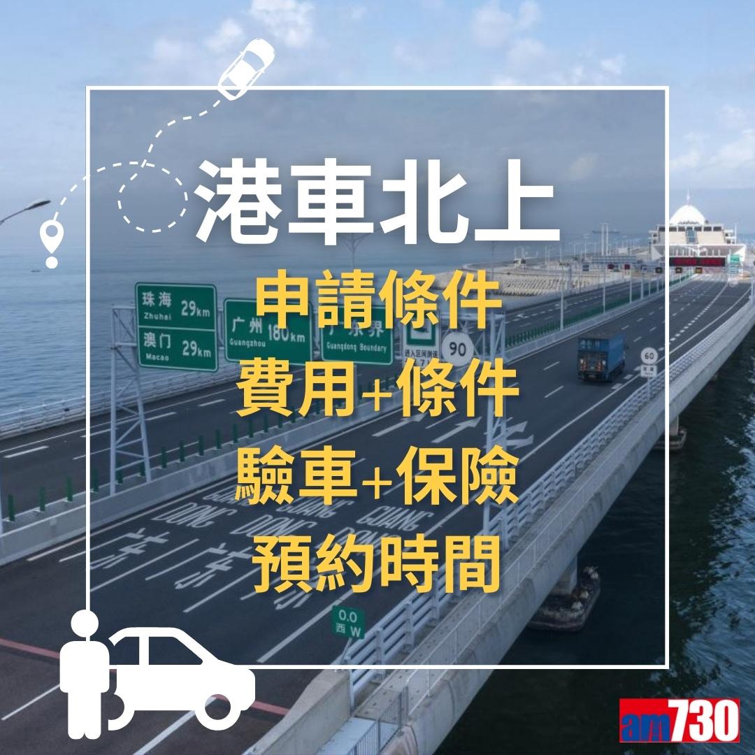 港車北上懶人包|香港私家車申請條件、方法、文件、費用、預約時間及車輛保險(am730製圖)