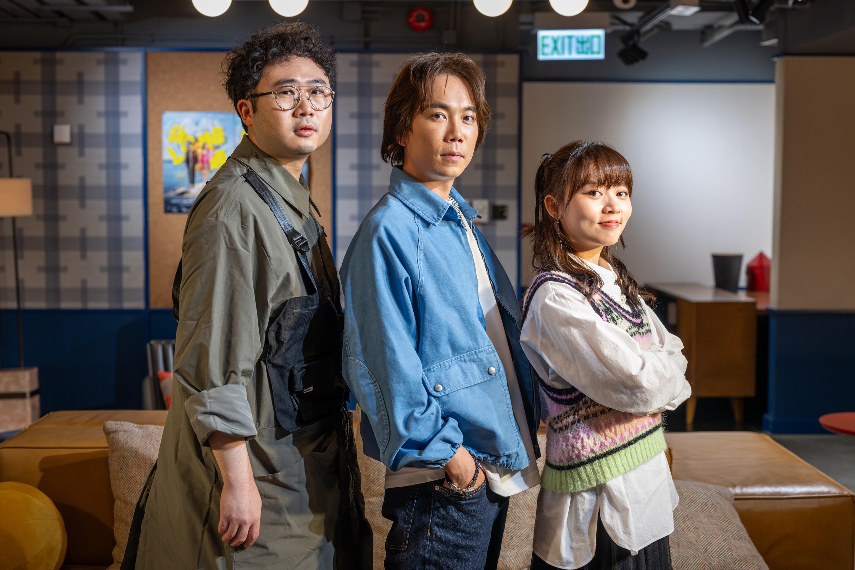 趙善恆、麥沛東與童童在舞台劇《死鬼老婆》初次合作已默契十足。(陳奕釗攝)