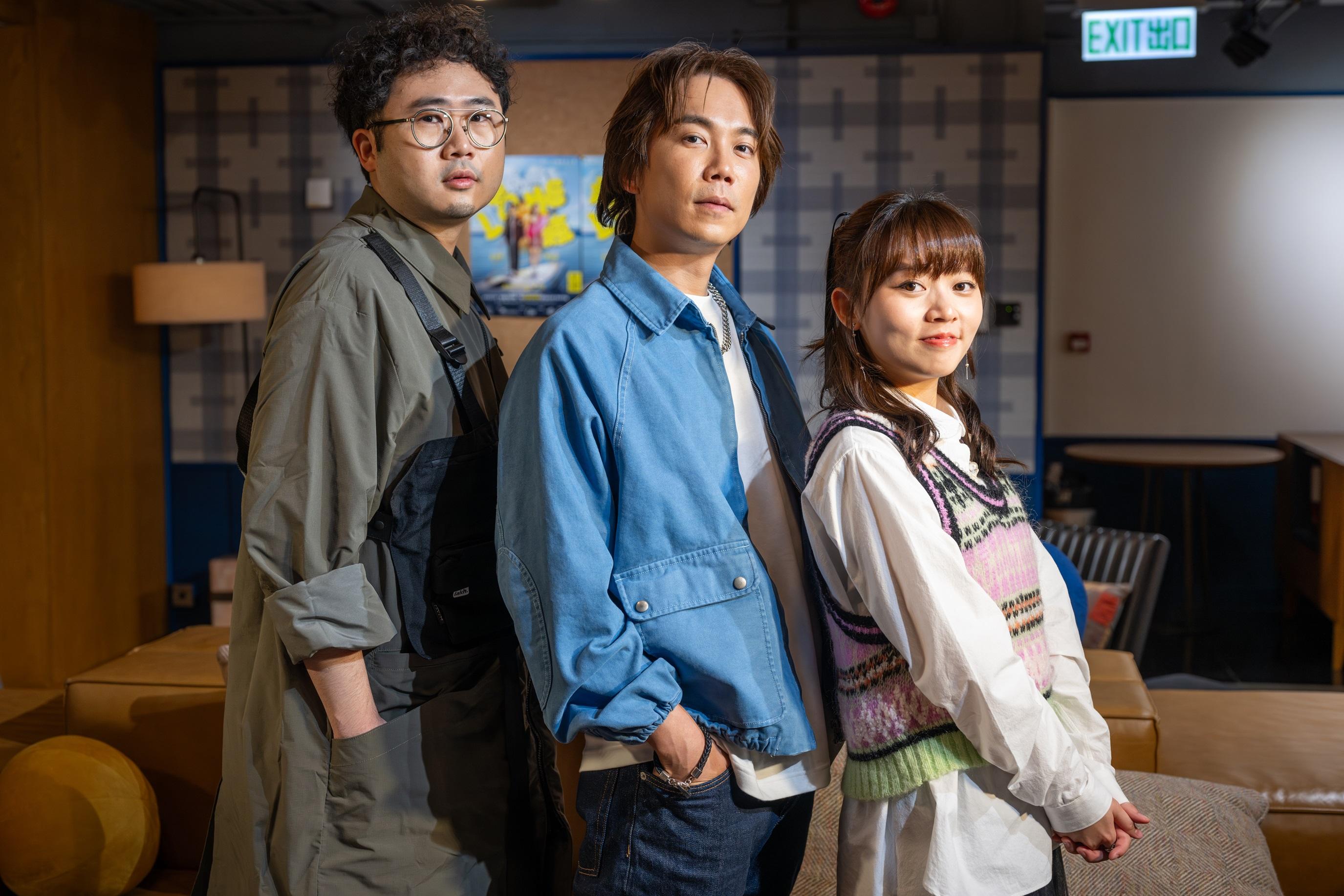 趙善恆、麥沛東與童童在舞台劇《死鬼老婆》初次合作已默契十足。(陳奕釗攝)