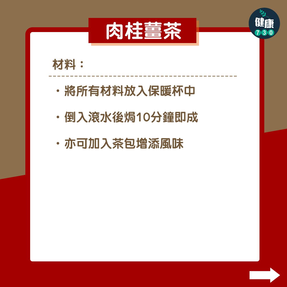 肉桂熱飲食譜|薑茶及Latte鮮奶咖啡(am730製圖)