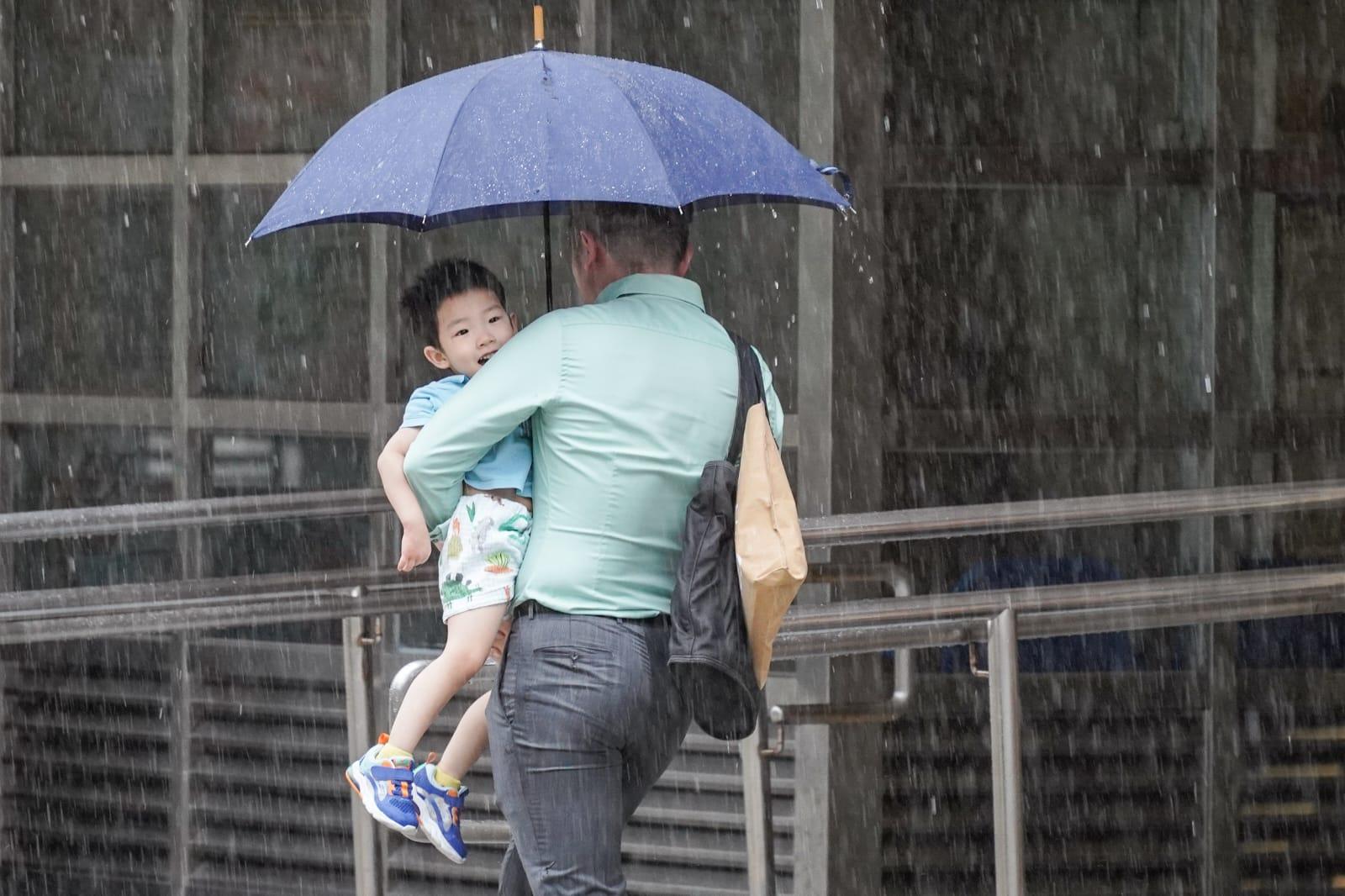 颱風小犬奇襲香港期間,普遍為各區帶來大雨。(李睿哲攝)