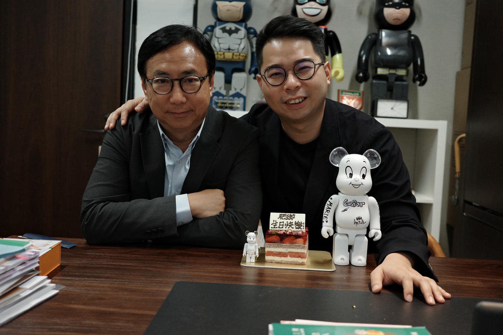 新思維副主席黃俊瑯(右)今次或未能出選