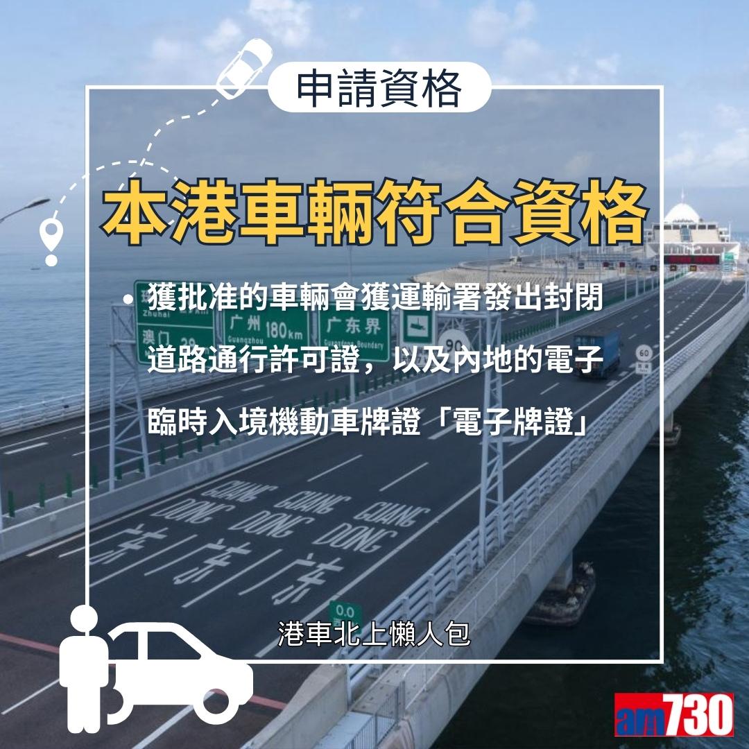 港車北上懶人包|香港私家車申請條件、方法、文件、費用、預約時間及車輛保險(am730製圖)