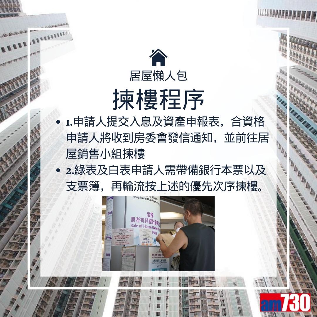 居屋揀樓次序、收樓手續、驗樓清單、攪珠結果等攻略(am730製圖)