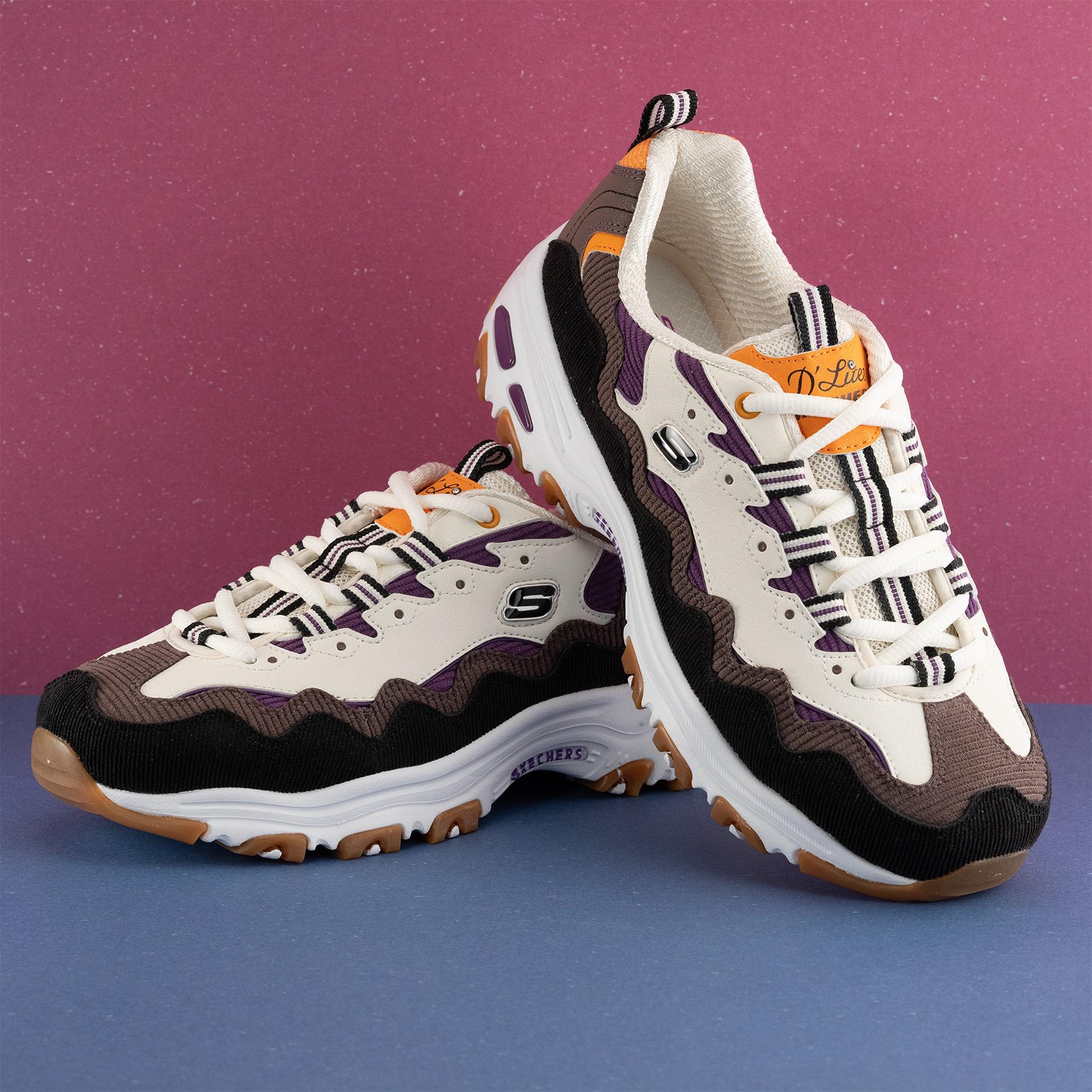 SKECHERS聯乘茶飲品牌「花斑茶社」推出D’Lites奶茶熊系列