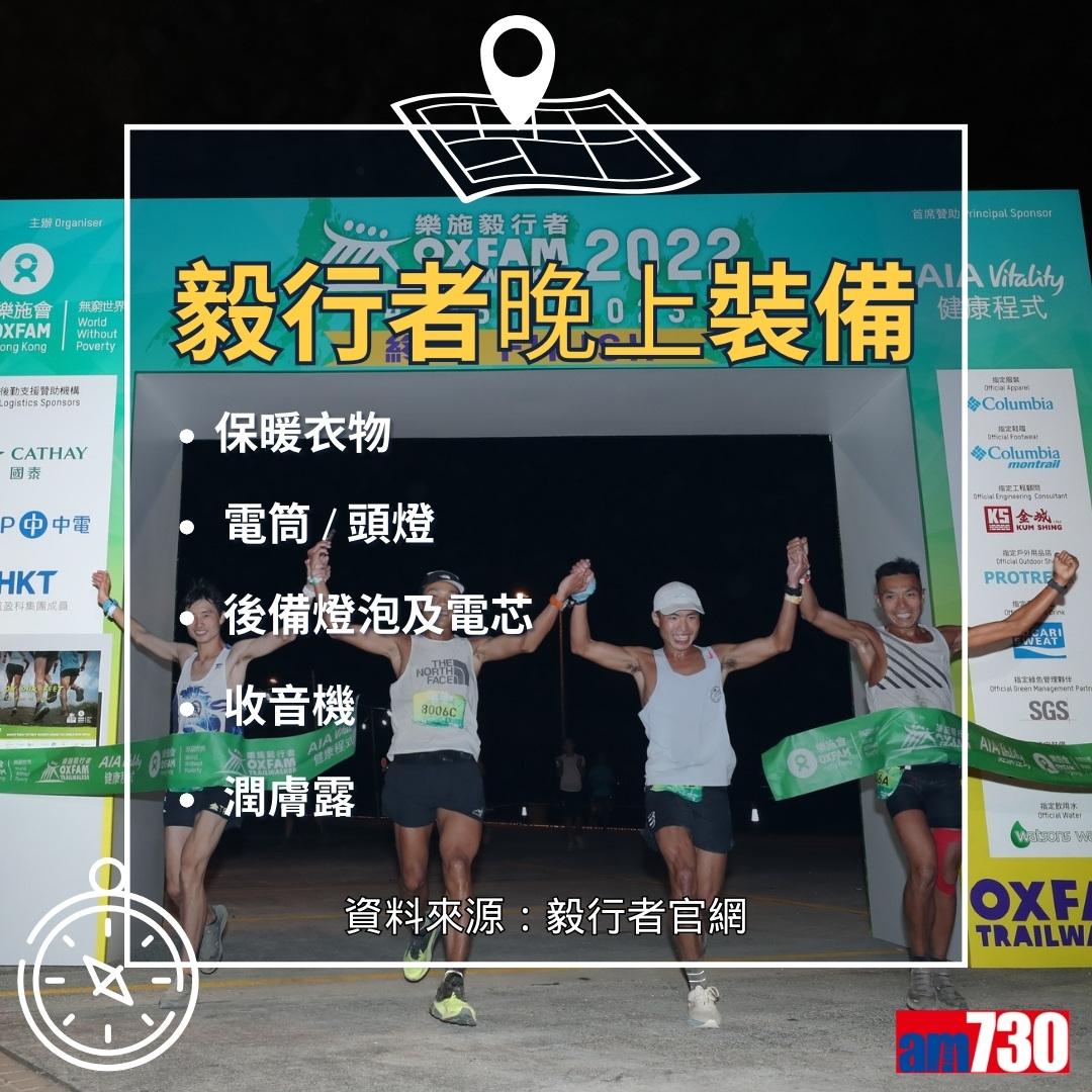 毅行者裝備(資料來源︰毅行者官網)