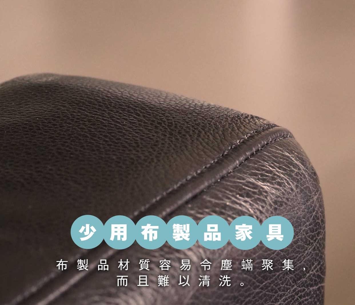 除蟎方法|避免使用布製品家具如布藝梳化及厚窗簾等