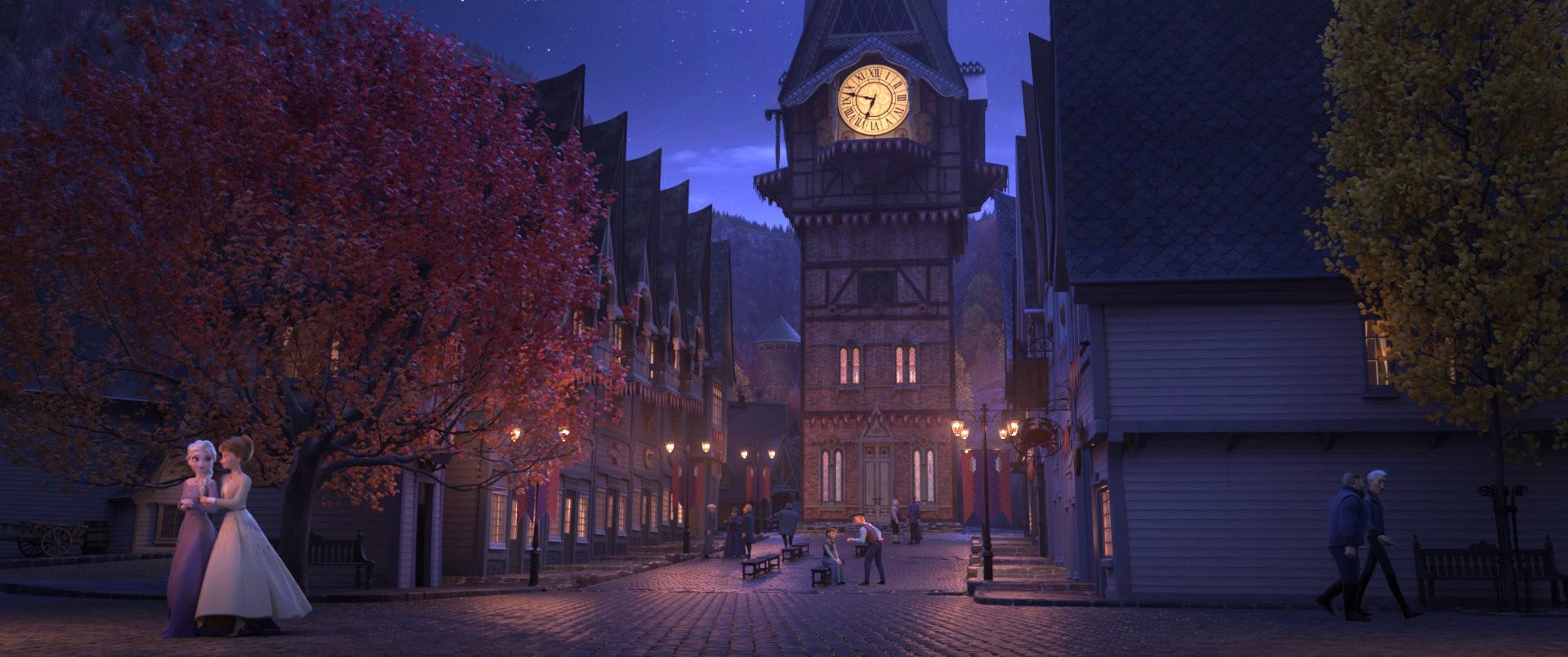 阿德爾小鎮的建築群。(電影場面)