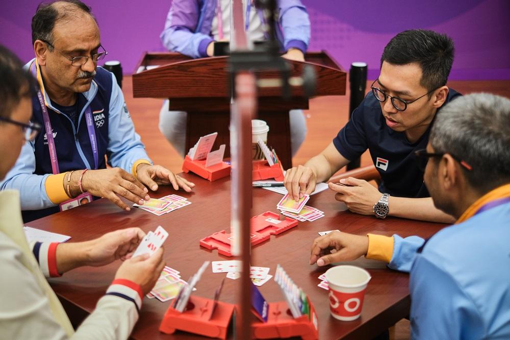 香港代表出戰橋牌男團決賽。(港協暨奧委會圖片)