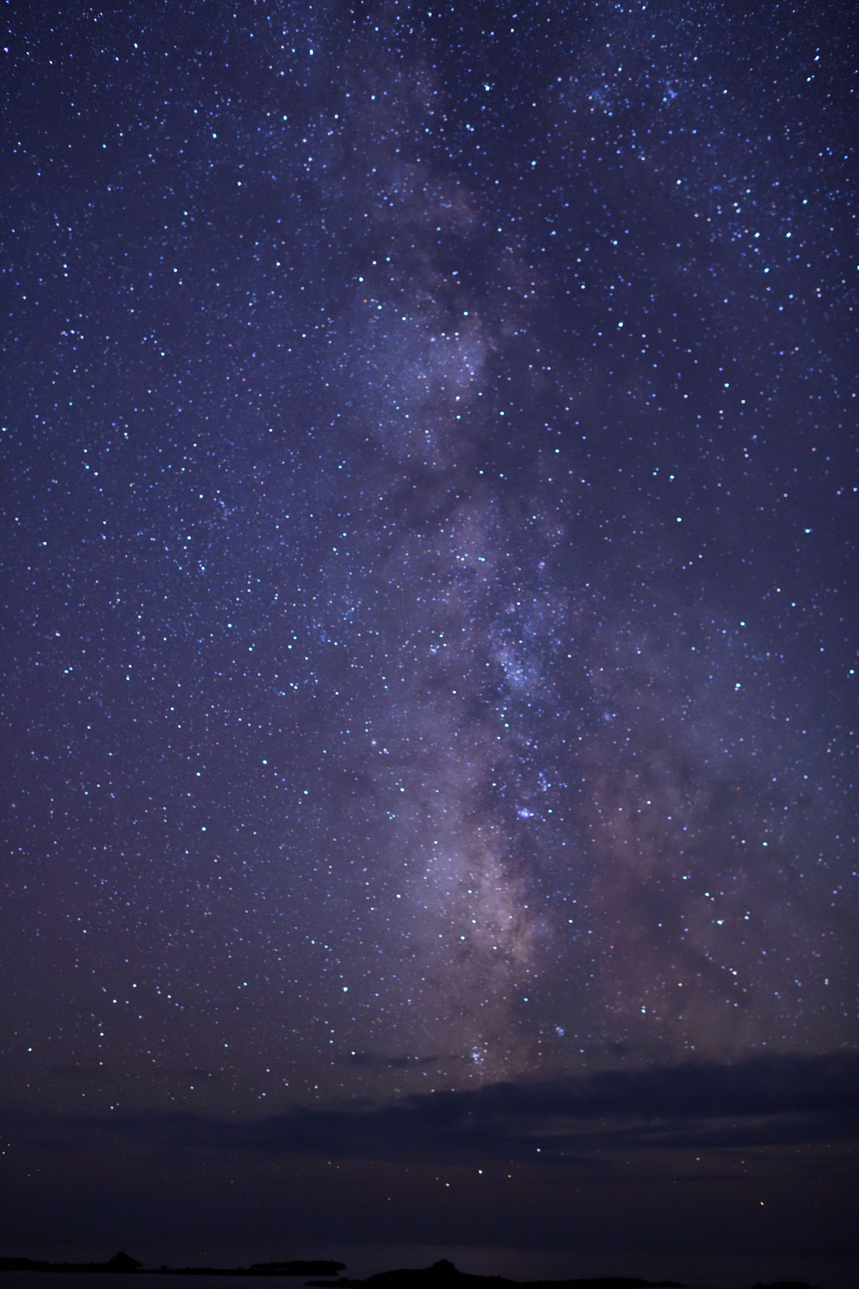 奧尻島光污染少,一入夜就可以看到超美的星空。