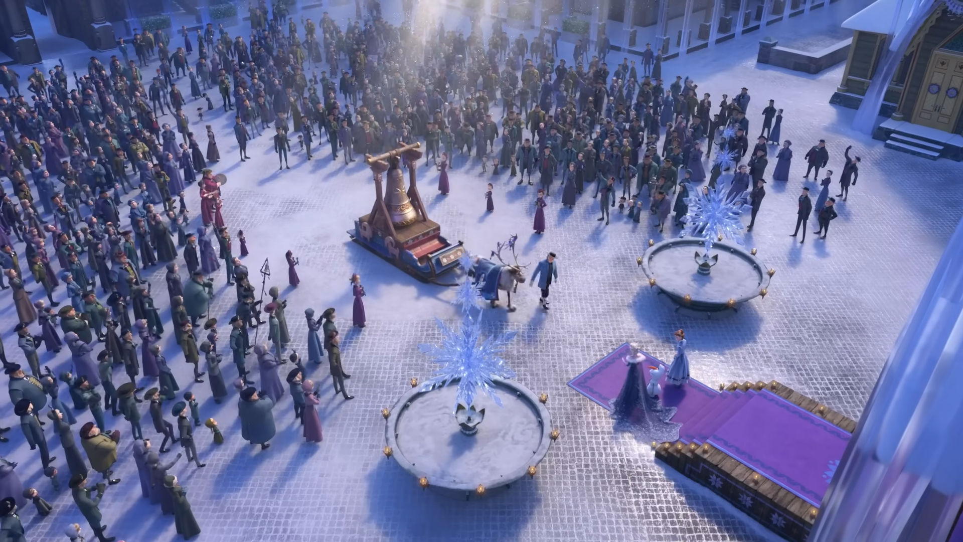 《魔雪奇緣:小白的驚喜任務》中出現的「友誼噴泉」。