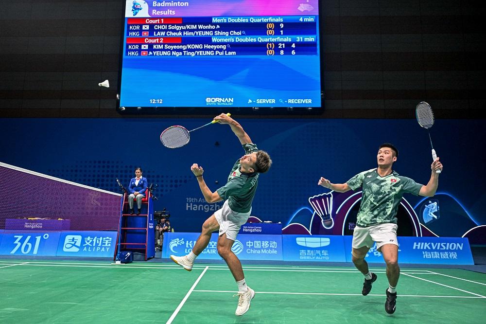 香港羽毛球男雙組合羅卓謙及楊盛才。(港協暨奧委會圖片)